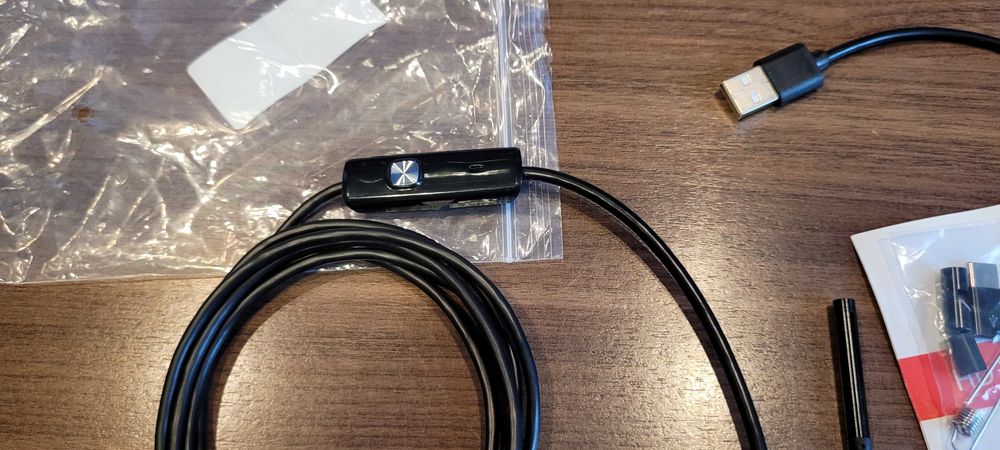 Endoskop, kamera inspekcyjna IP 67, 5mm Android, PC, USB, 6 LED.