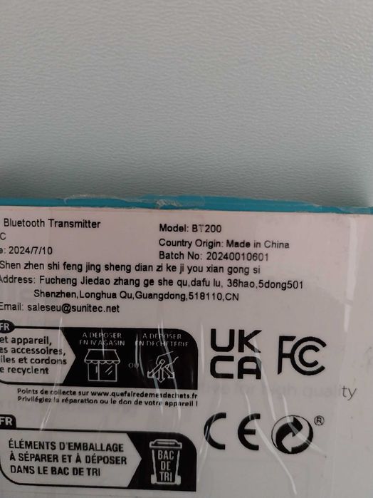 Adapter odbiornik nadajnik AUDIO aptX AUX Bluetooth 5.3 S182