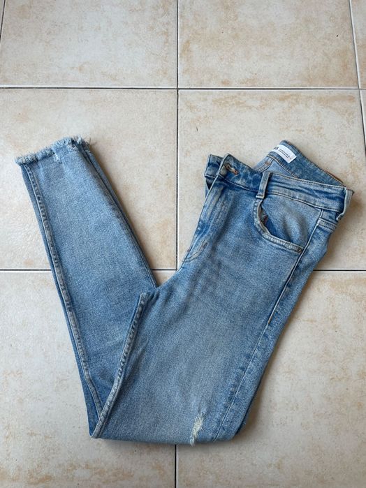 Calças de ganga azuis