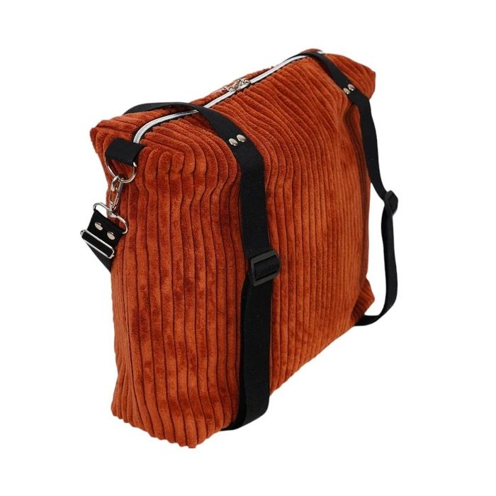 Torebka-Plecak Brązowy ze Sztruksu – 2w1 Handmade