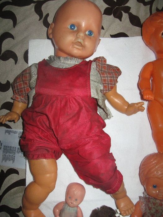 Lalka Lala Piesek Miś Plastuś Harmonijka Bąk Zabawka z PRL Polskie