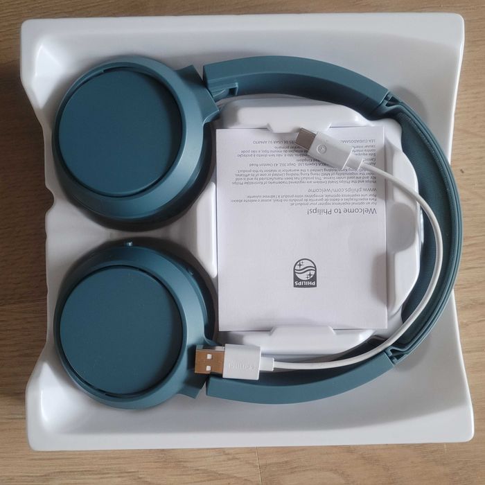 Słuchawki bezprzewodowe Philips TAH4205 + kabel USB C - na gwarancji