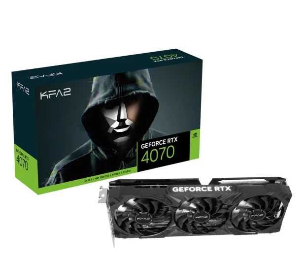 Karta graficzna NVIDIA KFA2 GeForce RTX 4070 1-Click OC 3X 12GB GDDR6X