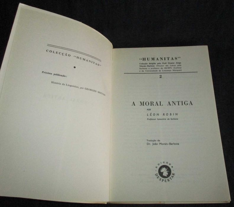 Livro A Moral Antiga Léon Robin