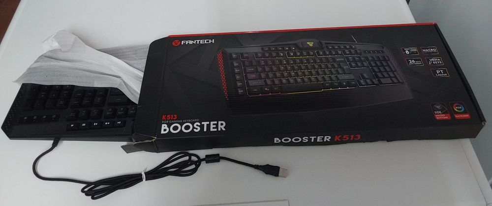 TECLADO GAMING KEYBOARD/BOOSTER K513.Altura ajustável Casa,Sala,Quarto