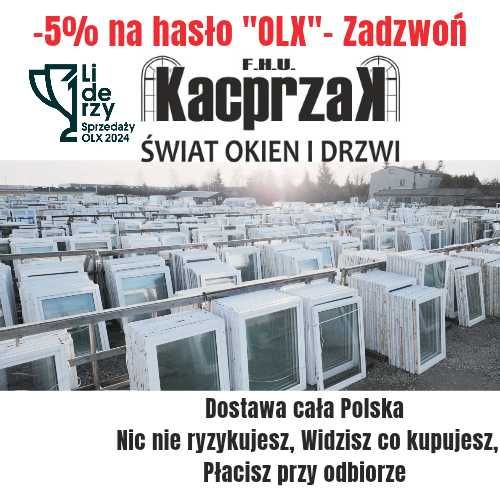 OKNA KacprzaK Okno Balkonowe 65X210 Używane PCV Białe Lider Okna OLX