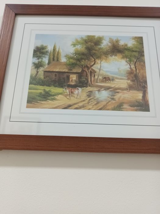 Conjunto de 3 quadros motivo caça