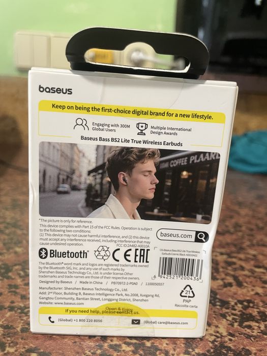 Навушники бездротові  baseus bass bs2 lite