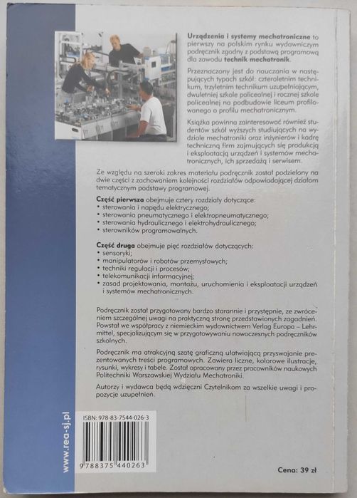 Urządzenia i systemy mechatroniczne cz.1 WSiP praca zbiorowa
