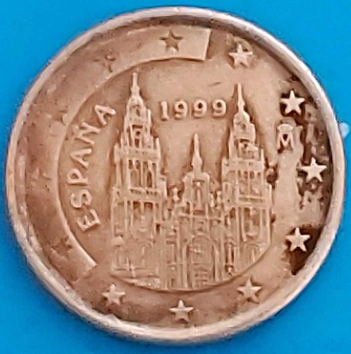 1 Cêntimo de 1999 de Espanha, Santiago Compostela