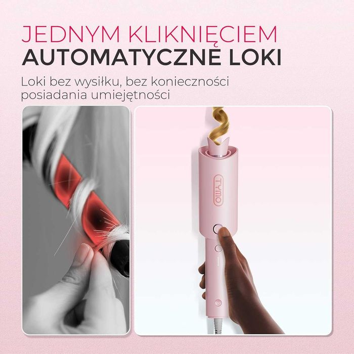 TYMO CURLPRO Automatyczna Lokówka nowa różowa