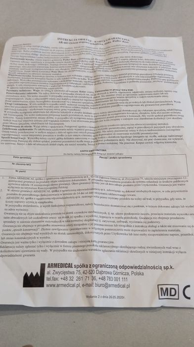 Orteza stopowo-goleniowa M