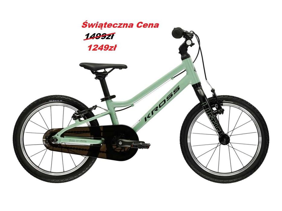 Kross Superlekki  rowerek LIFTIE U 16 zielony czarny 5.8kg
