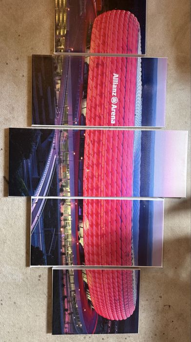 Obraz 5-częściowy ALLIANZ ARENA – Stadion Bayernu Monachium – 150x80cm