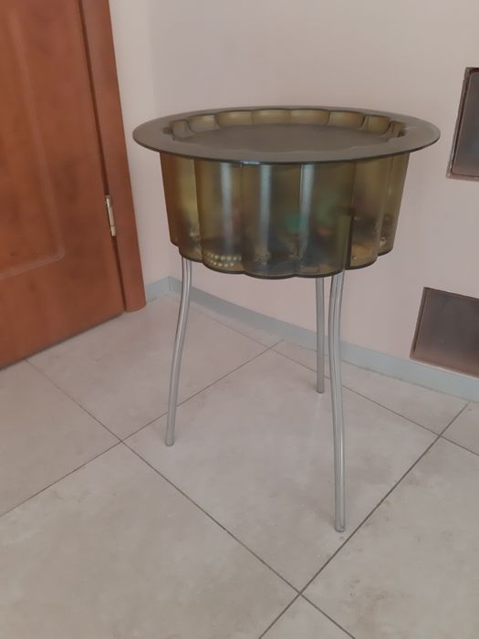 Stolik plastik scandinavian ikea kolekcja blat kwiat zielony home nóżk