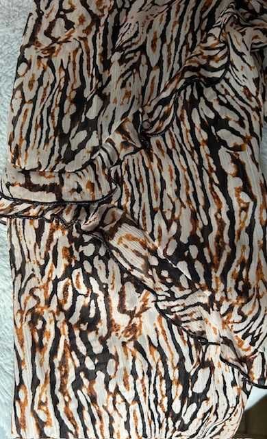 Guess Jeans Oryginalna, kobieca bluzka z ozdobnymi rękawami 40/42