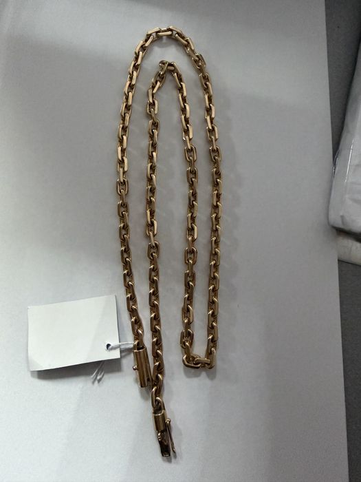 Золотая большая якорьная цепочка б/у