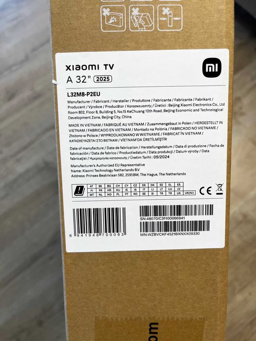 Xiaomi Tv 32" A2025 L32M8-P2EU Google Tv  ! Uchwyt na ściane GRATIS !