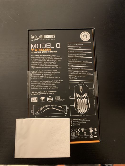 Rato gaming preto glorious model o NOVO (ainda na caixa)