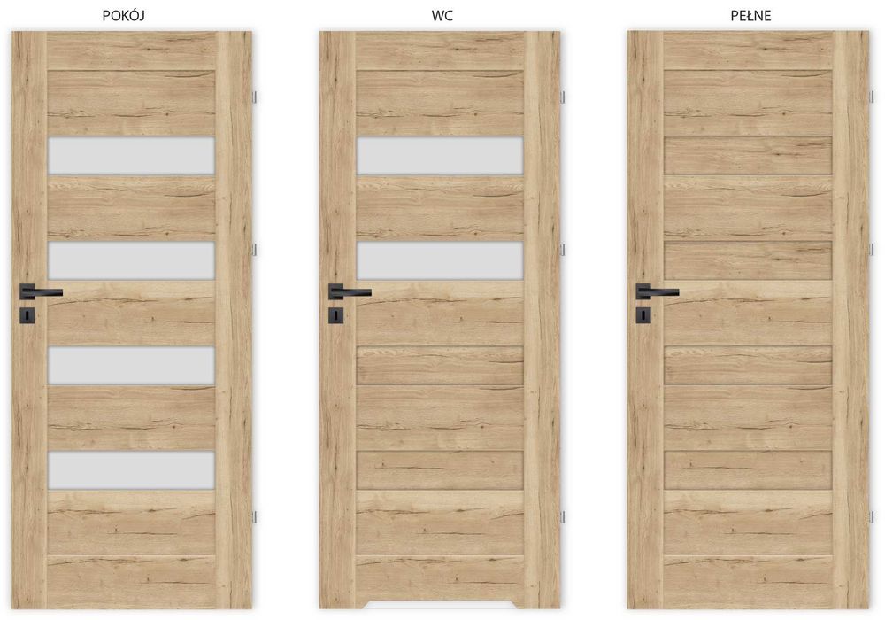 Drzwi przylgowe modułowe Dąb Halifax - MERIDA od ręki ALLDOOR