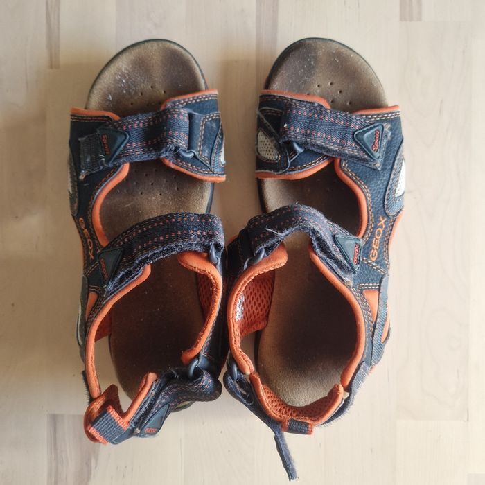 BOM ESTADO - Sandálias Geox azul e laranja n.36