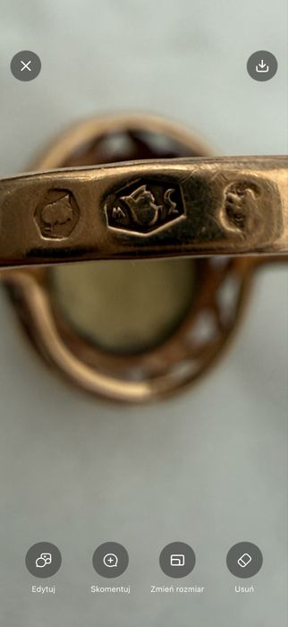 Zloty pierscionek WARMET
