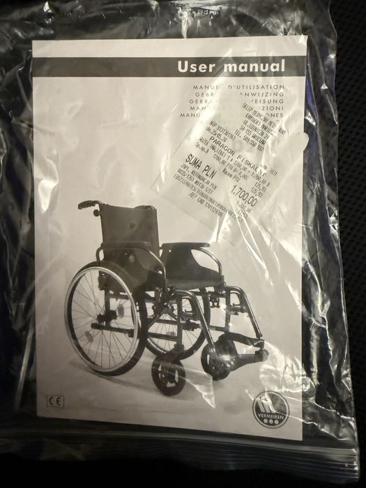 Wozek inwalidzki  lekki 2 lata gwarancji