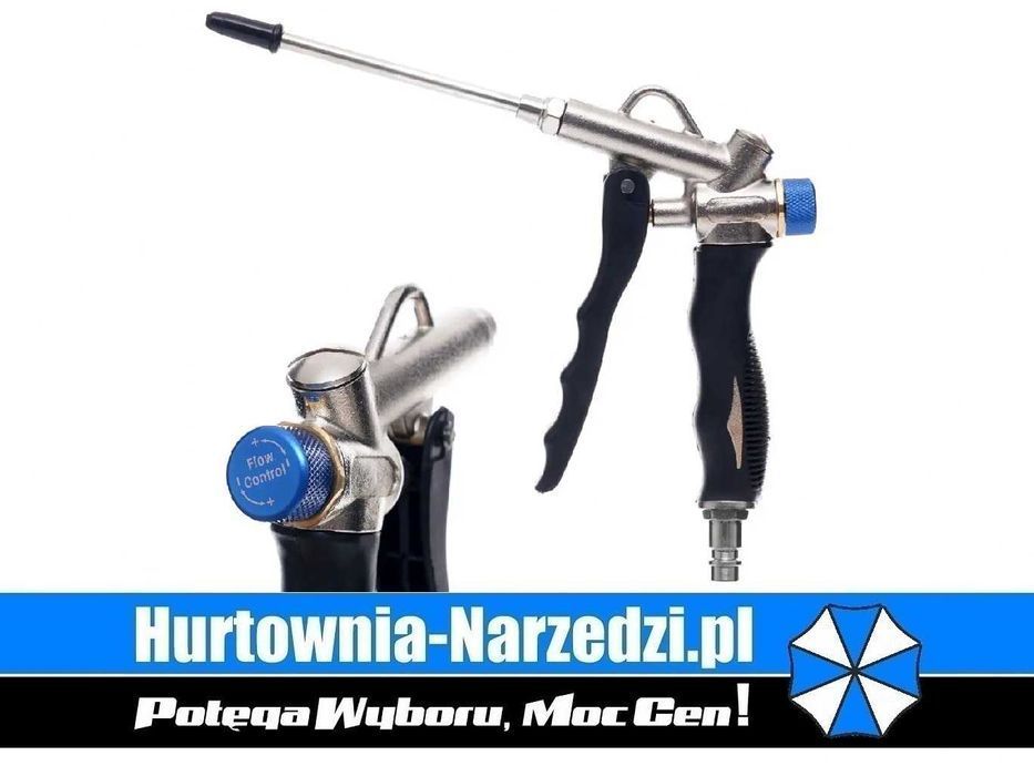 Pistolet do przedmuchiwania z regulacja ciśnienia + szybkozłączka