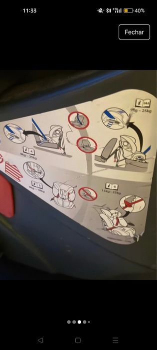 Cadeira auto marca e contra marcha com suporte de segurança