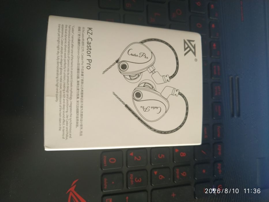 Навушники KZ Castor Pro Bass DD 10+10мм без мікрофону