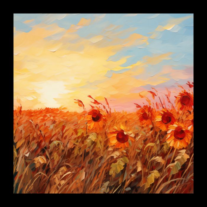 Plakat 20x20cm Płomienie Zmierzchu