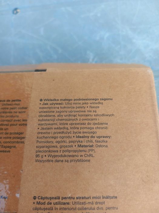 Worek na grządkę warzywną wyniesiony