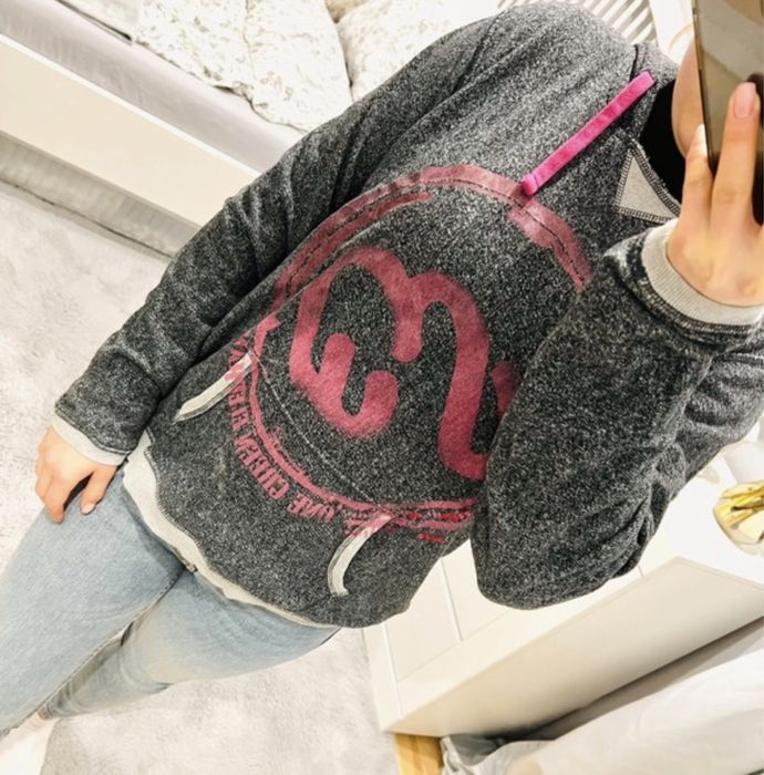 Bluza One Green Elephant 38 M Bawełna Szara z kapturem