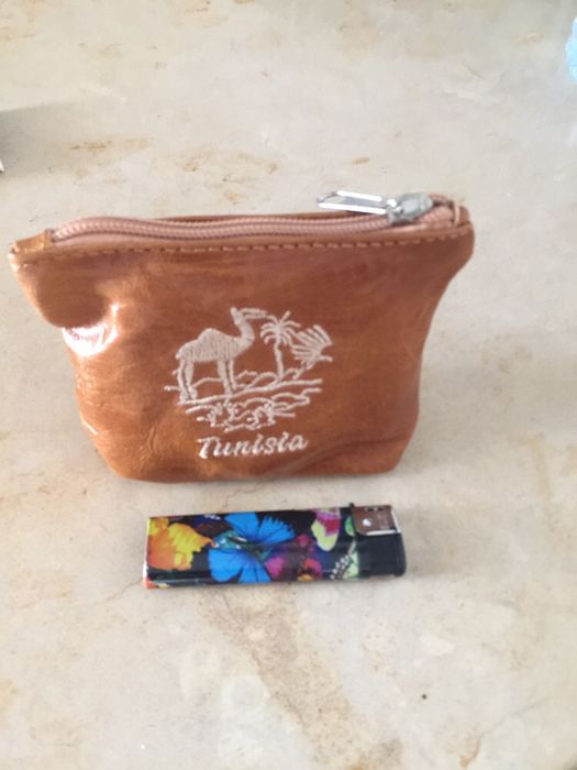 Porta moedas tunisino em pele