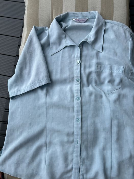 Błękitna bluzka koszulowa Błękitna Koszula