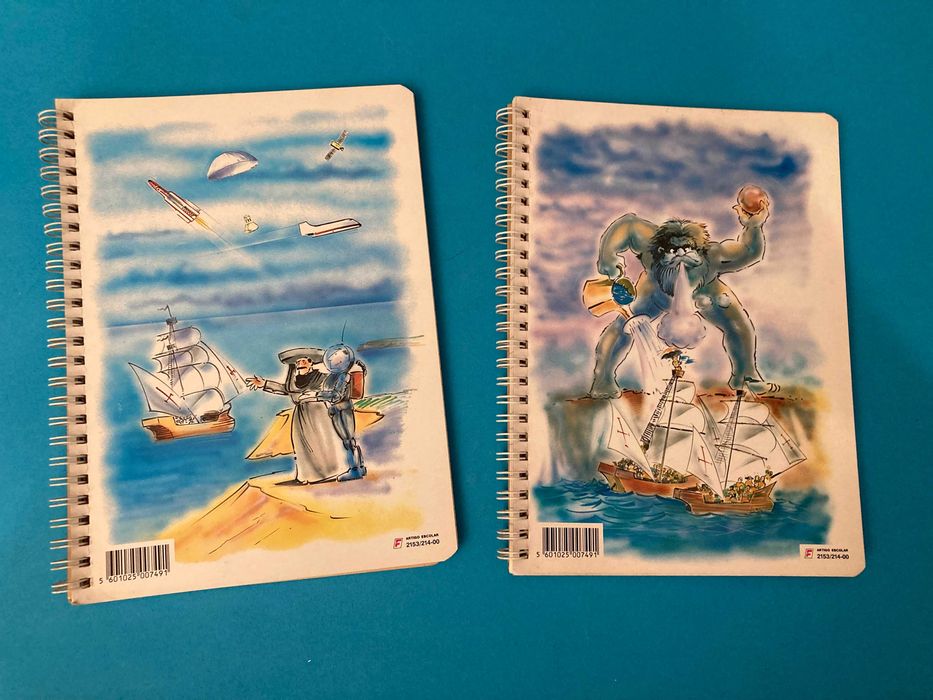 Rara Colecção de 4 Cadernos Escolares Descobrimentos Anos 80