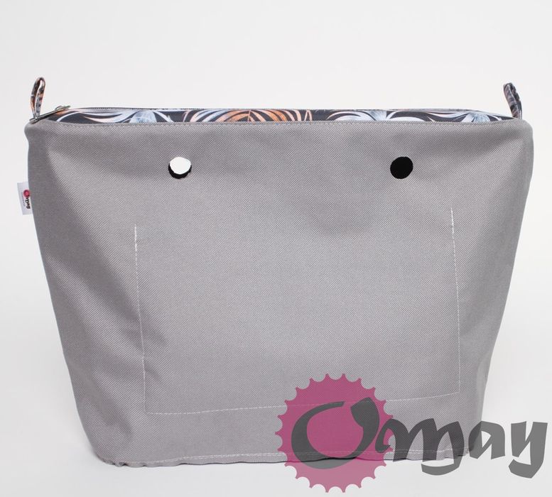 Szary organizer do OBAG STANDARD liście miedziane 2 kieszenie OMAY