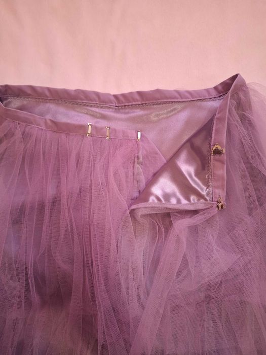 Vestido em tule lilás