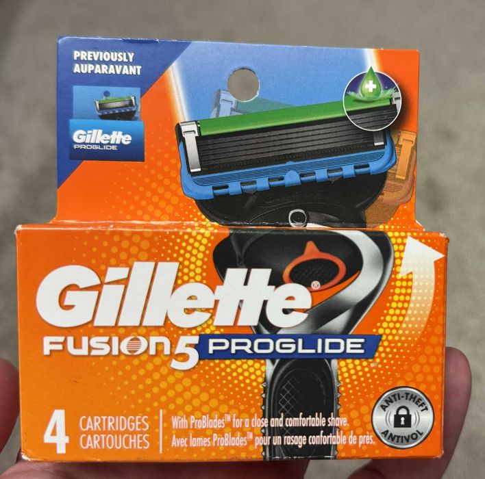Оригинал США 100% лезвия Gillette Fusion 5 Proglide 4шт