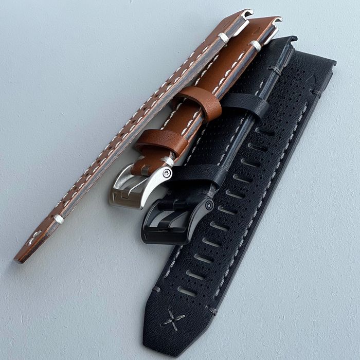 Шкіряний ремінець quick fit 22/26 мм для Garmin Fenix … моделі Гармін