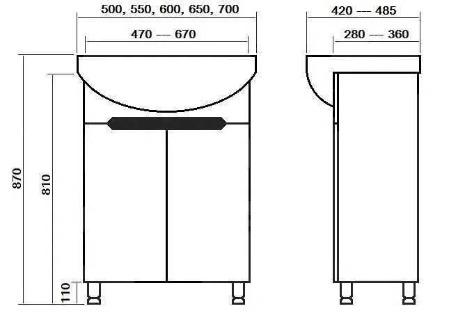 Новая классная тумба с умывальником, раковиной. Напольная / подвесная