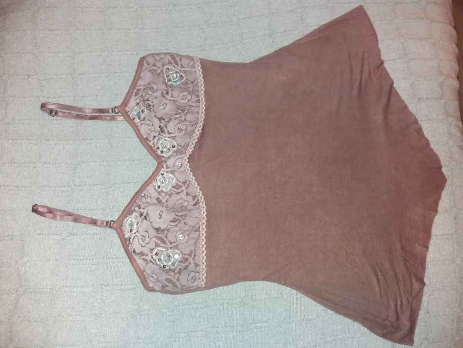 Top castanho L/XL
