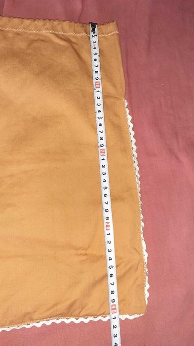 Saco de pão com bordado, feito à mão