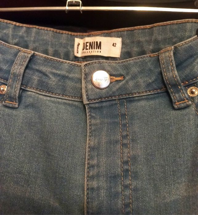 XL (42) Klasyczne Niebieskie Jeansy Rurki Denim Collection