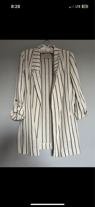 Marynarka w paski z krótszymi rekawami