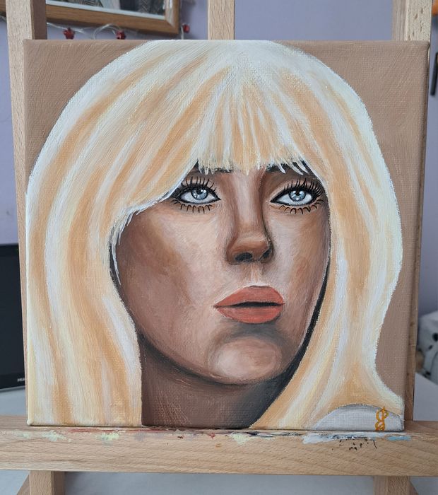 Billie eilish obraz ręcznie malowany painting Billie eilish happier th