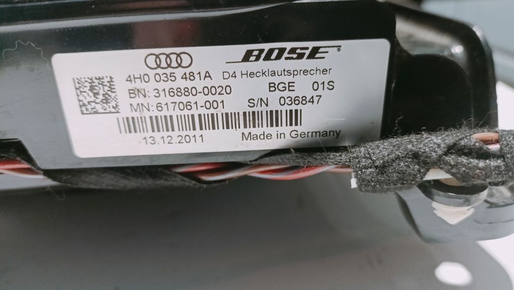 Audi Głośnik samochodowy do tuby  Bosse