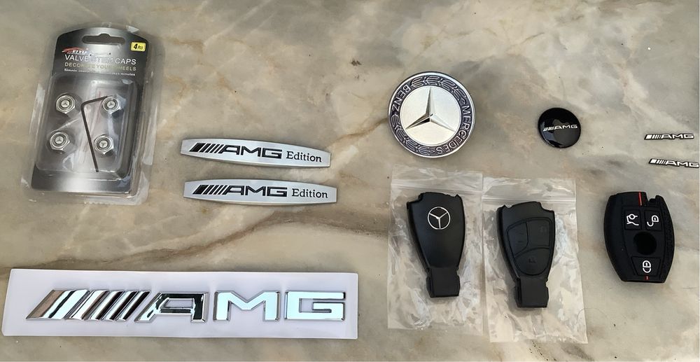 Mercedes simbolos jantes emblemas amg c novos