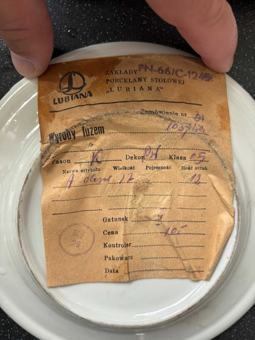 Porcelana Lubiana - talerzyki / PRL / średnica 17 cm