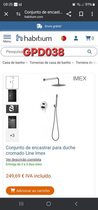 Torneiras Novas na Caixa  (IMEX)